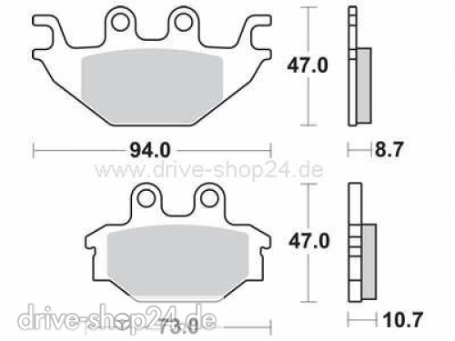CPI XS 250 Quad SINTER BREMSKLTZE Bremsbelge VORNE