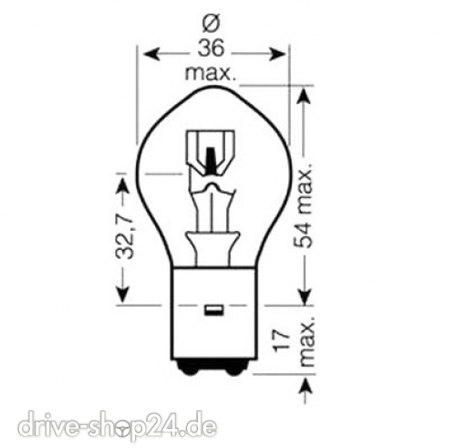 Glühbirne Bilux 12V, 35/35W BA20d (Glühlampe) » MMM-Ersatzteil