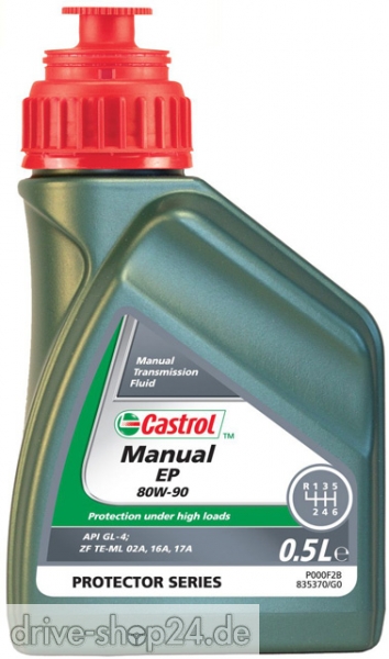 Schaltgetriebel Castrol Manual EP 80W - 90  Inhalt: 0,5 Liter Getriebel API GL-4 / ZF