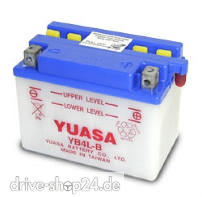 Roller Batterie 12V 4AH YUASA YB4L-B ohne Säurepack Yamaha Aerox