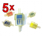 5x Benzinfilter  6-7 mm fr Roller, Scooter, Pocket Bike, Motorrad, Quad, ATV